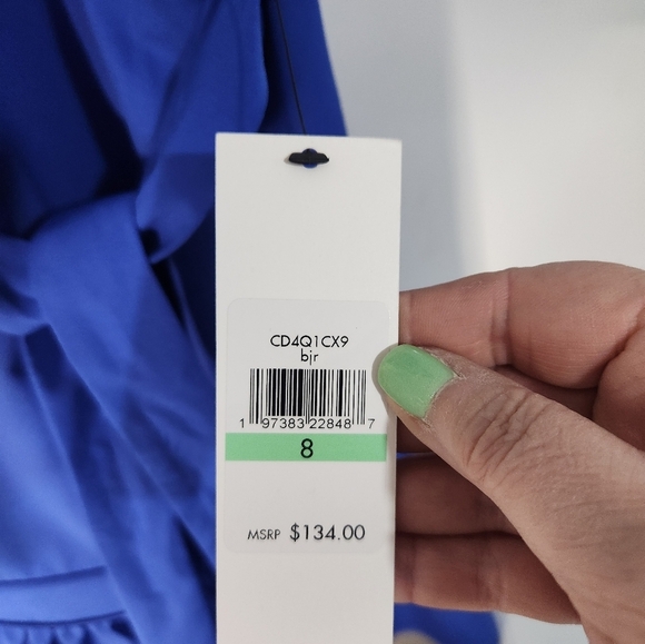 Calvin Klein Blue Women's Dress, Size 8, NWT - Picture 4 of 9